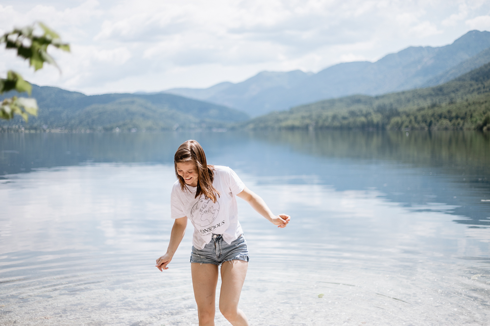 Slowenien mit Hund Bohinjer See