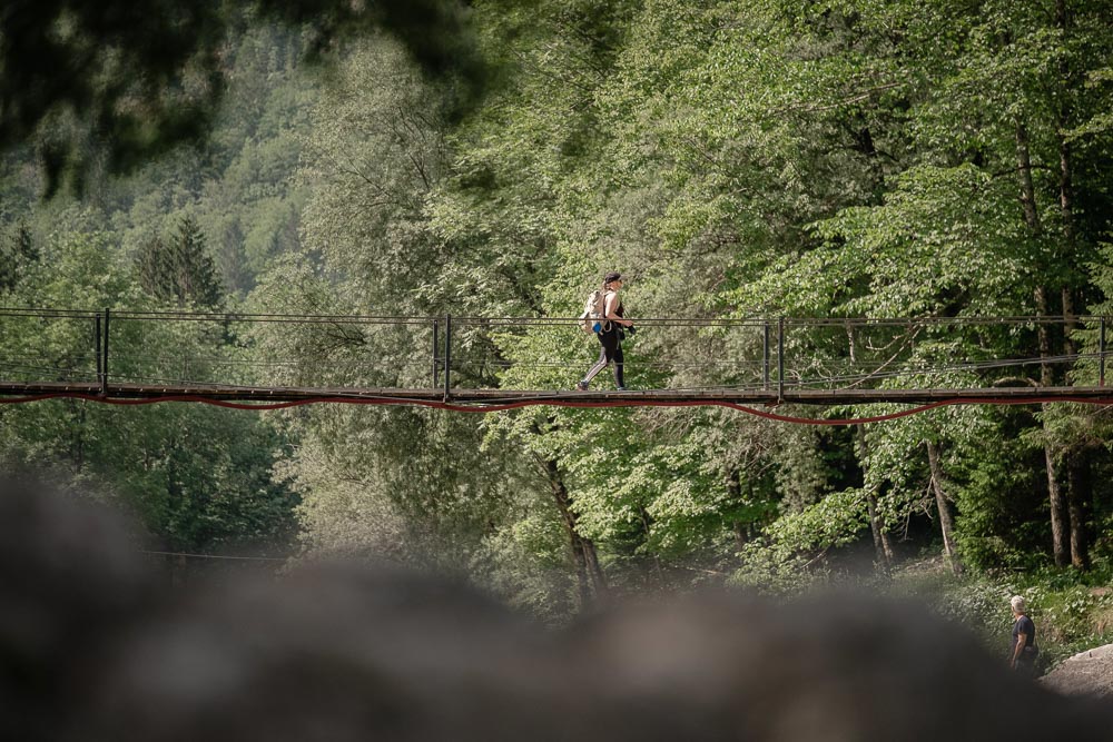 Soča-Trail Hängebrücke