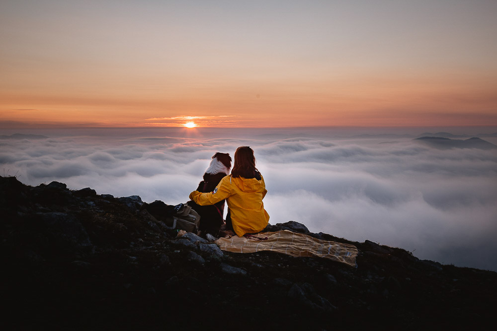 Sonnenaufgang am Weg zum Hochturm