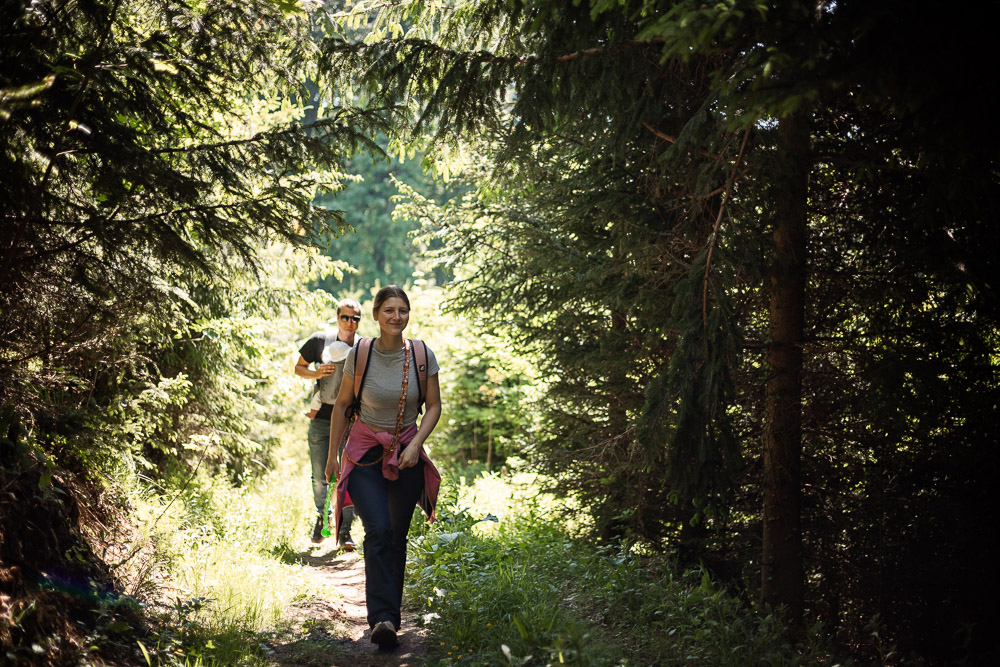 Familienwanderung mit Hund